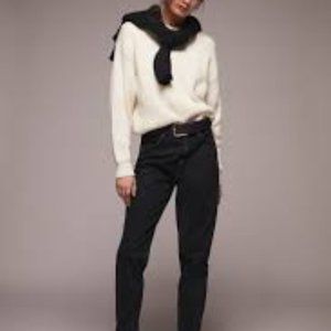 ZARA MOM FIT JEANS (WASHED BLACK)